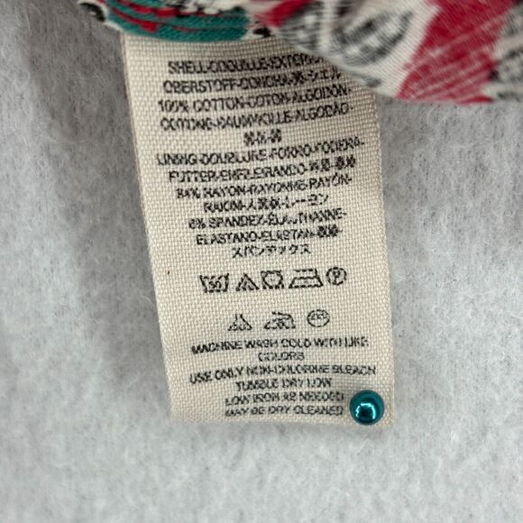 FREE PEOPLE Top XS Bandeau Bandanna Floral Paisley Ruffle Shelf Bra Tie Back Red - Picture 12 of 15